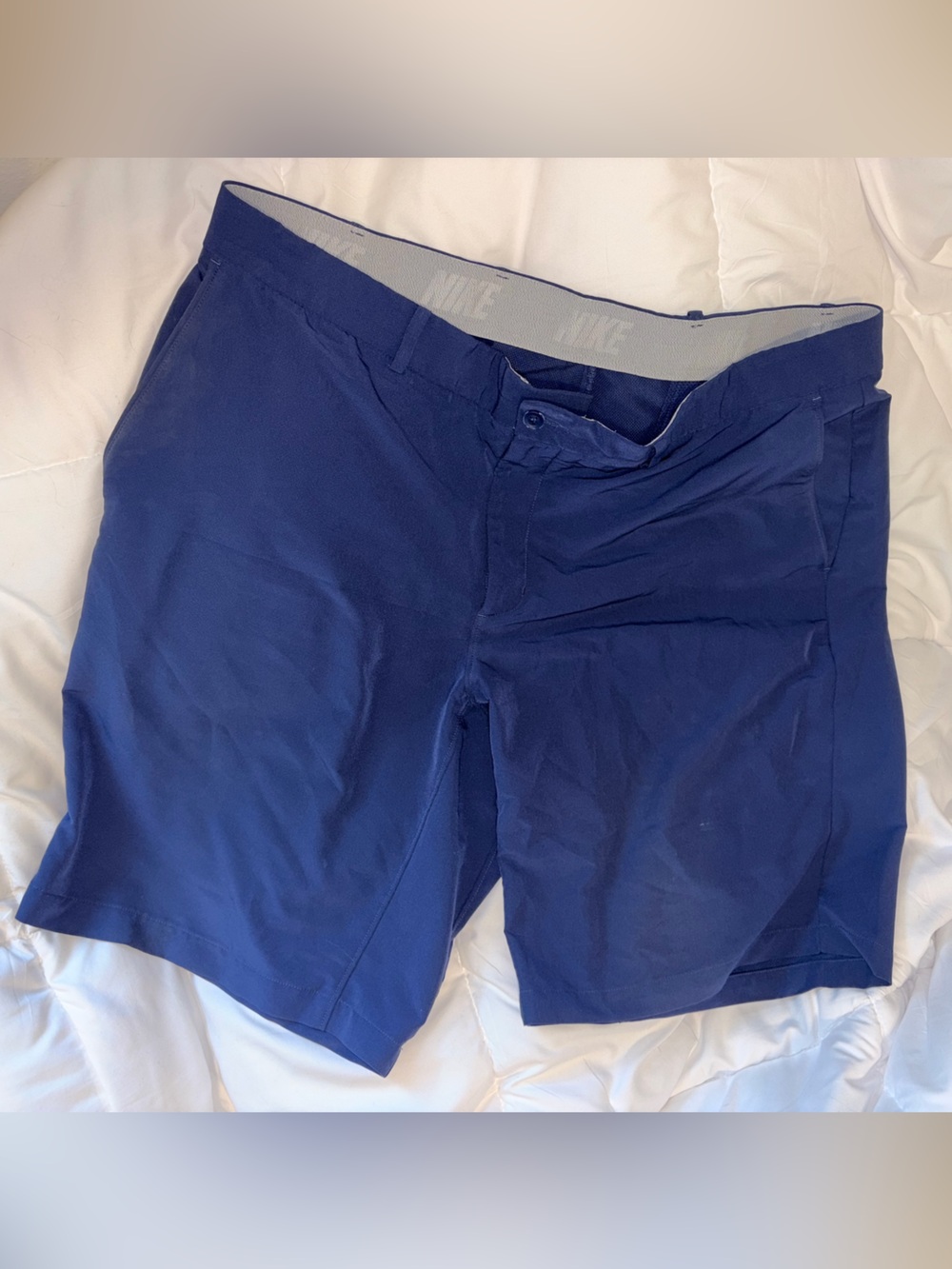 Nike Golf Men’s Dri-FIT Flex Standard Fit Flat Front Shorts Navy Blue Size 38